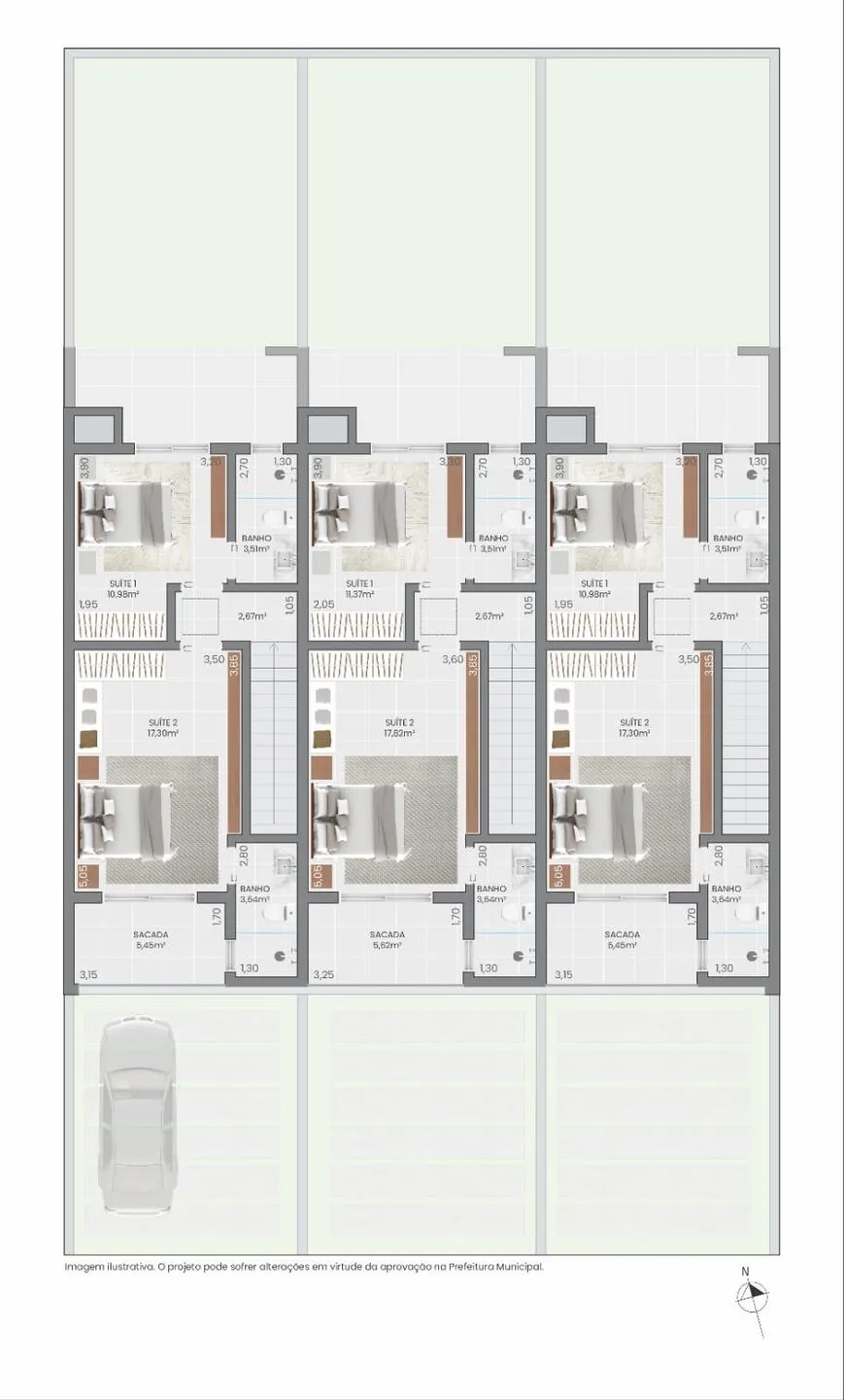 Imagem Duplex à venda, com 2 quartos, 120m2