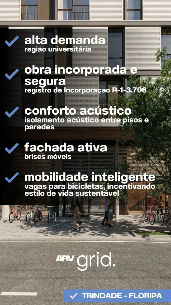 Imagem LANÇAMENTO À VENDA NA TRINDADE PRÓXIMO À BEIRA MAR NORTE - FLORIANÓPOLIS/SC