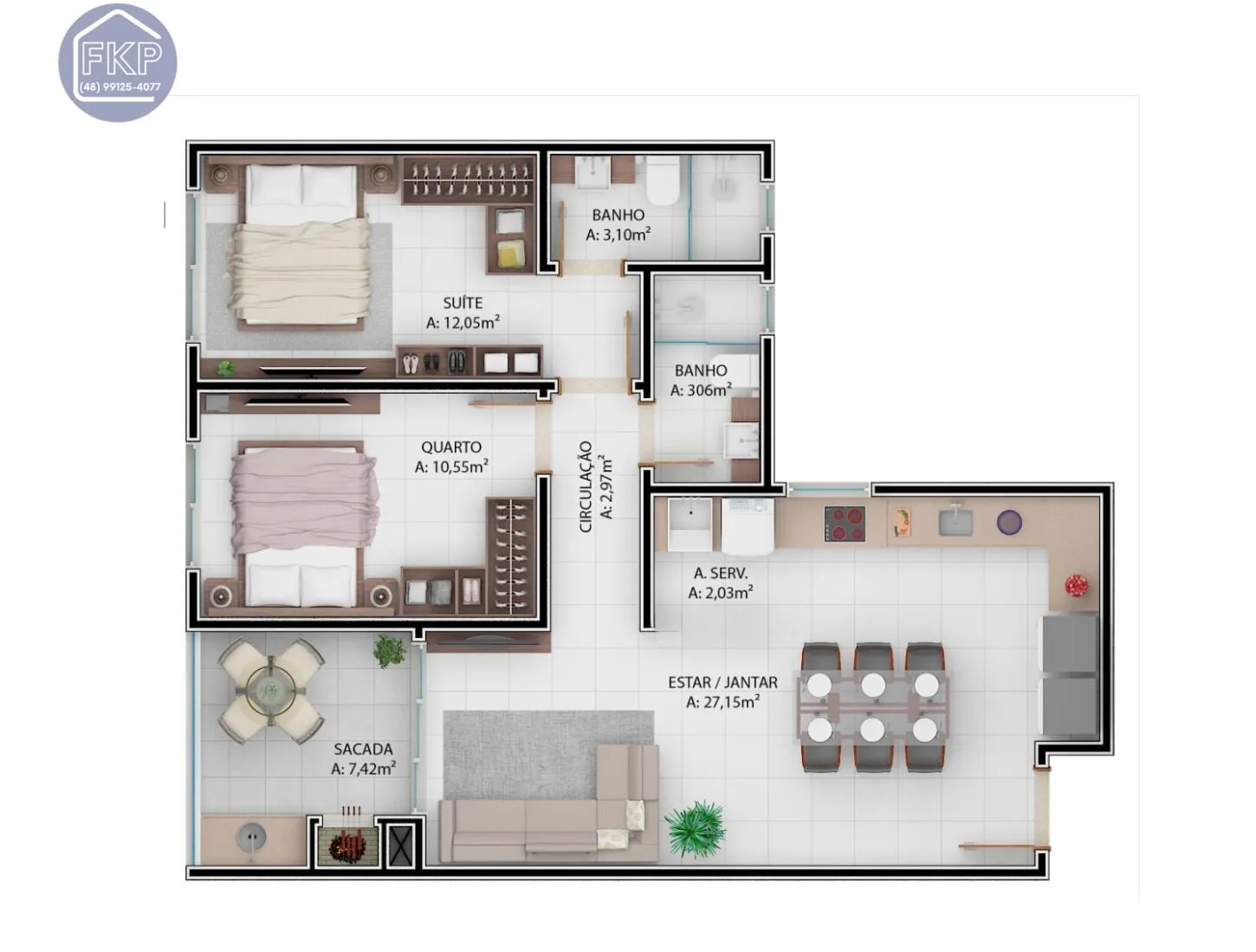 Imagem Apartamento 2 dormitórios!