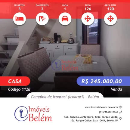 Imagem Imóveis Belém vende casa em Campina de Icoaraci!
