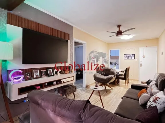 Foto do imóvel Apartamento à venda com 100m², 2 quartos, garagem fechada, dependência completa por R$480.000,00 na Ponta da Praia em Santos