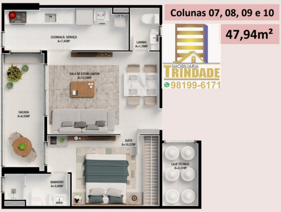 Imagem Apartamento com 2 Quartos à Venda, 62 m² em Jardim Renascença - São Luís