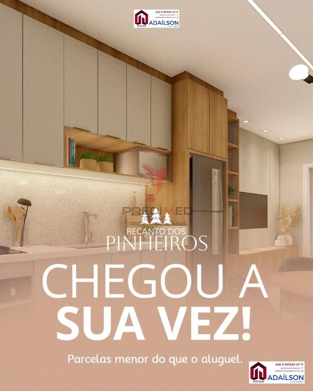 Imagem O Recanto dos Pinheiros 2 é um residencial com 50 apartamentos, de 1 e 2 Dormitórios