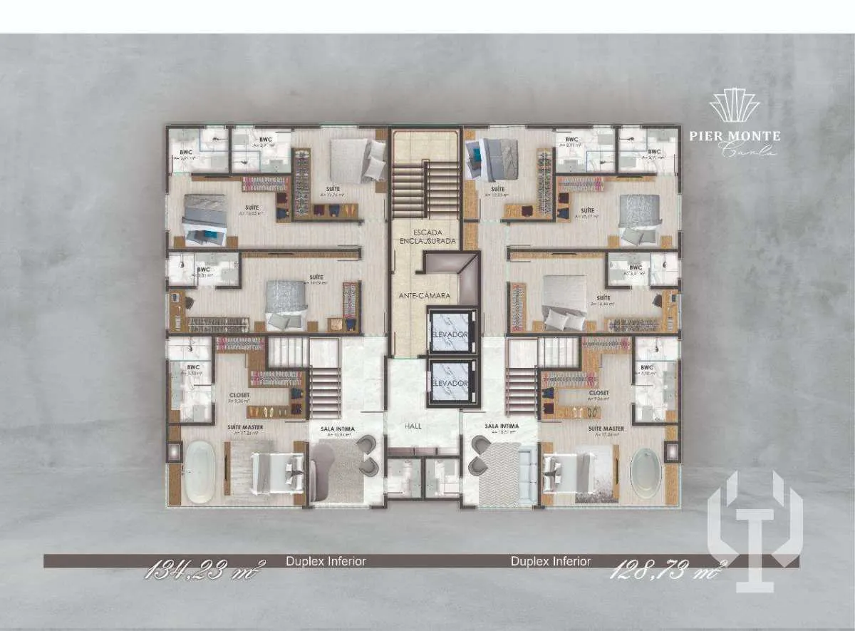 Imagem Apartamento à venda, no ED. PIER MONTE CARLO em Porto Belo, Perequê, com 3 quartos, 134,41m2