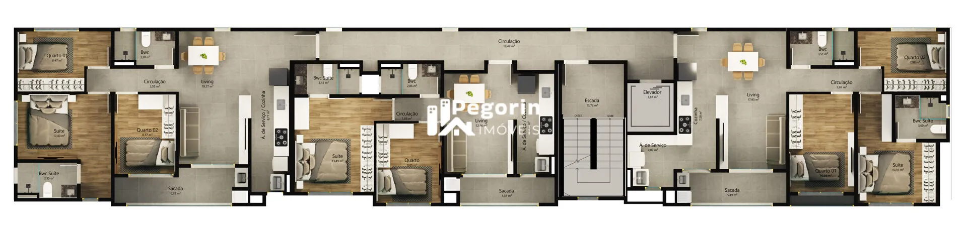 Imagem Apartamento à venda em Pinhais, Centro, com 2 quartos, 61,97m²