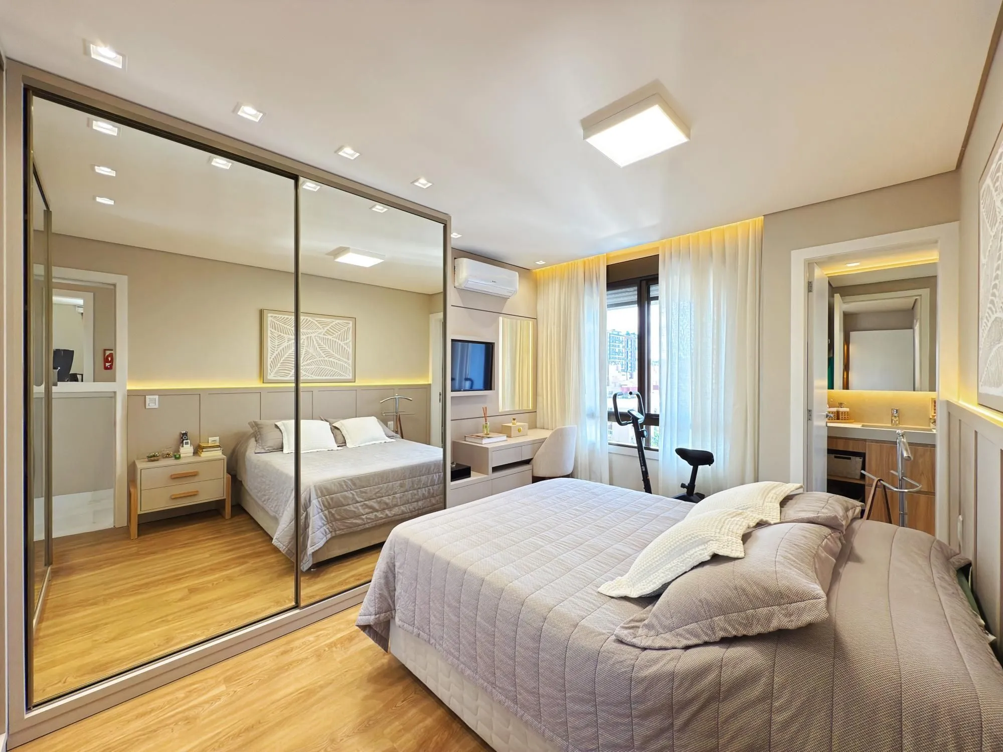 Imagem Belíssimo apartamento mobiliado e decorado 2 dorm 2 vagas c/piscina