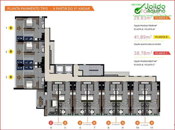 Imagem *Duo Milênio Practical Home – 41,89 m² | 1 Quarto | Vaga | Cocó – Fortal