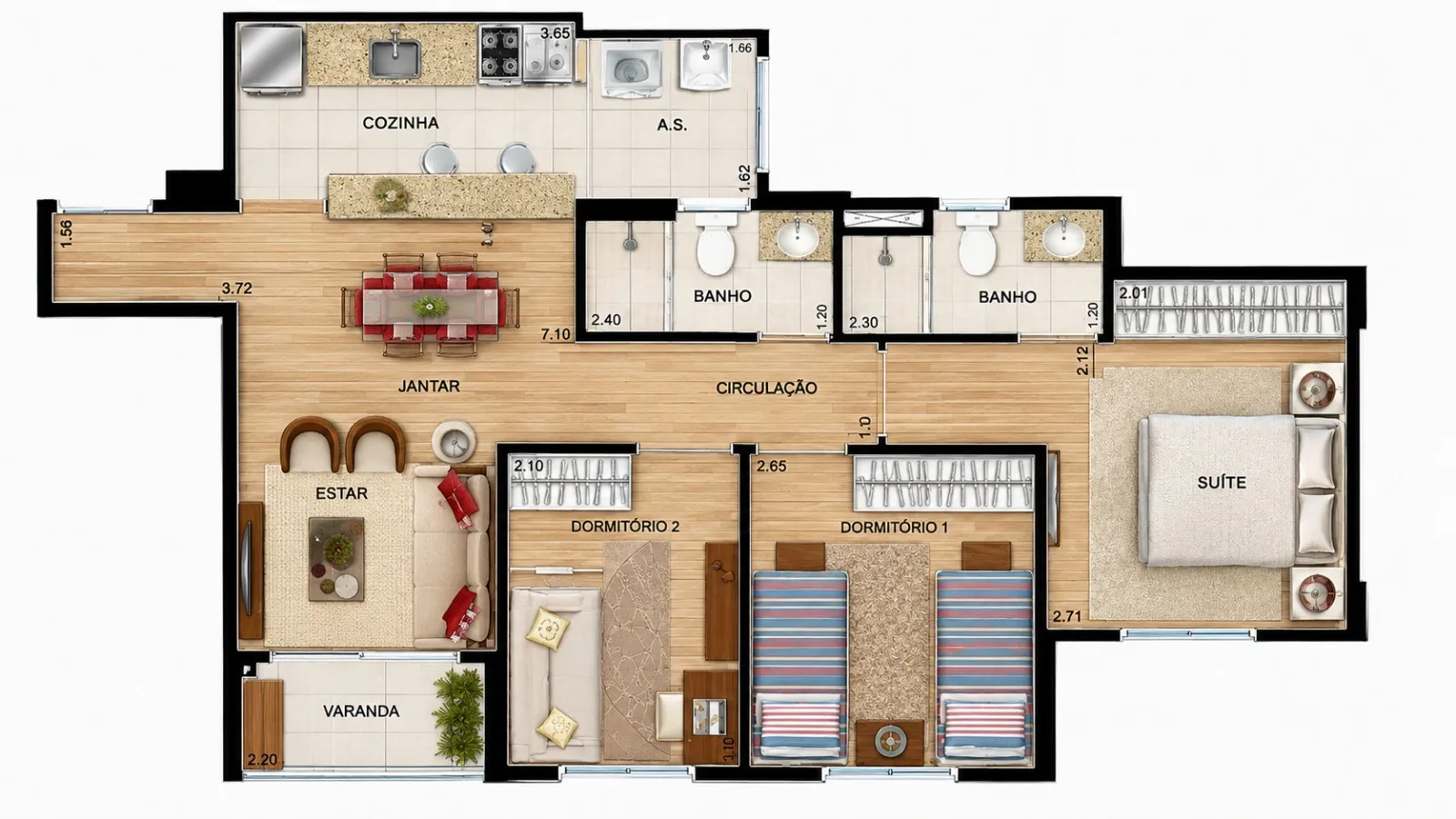 Imagem Apartamento com 3 Dormitórios e Suíte no Condomínio Vista Garden