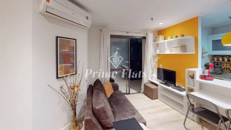 Foto do imóvel Flat disponível para locação no Quality Suítes Long Stay Vila Olímpia, com 48m², 2 dormitórios e 1 vaga em Rua Alvorada