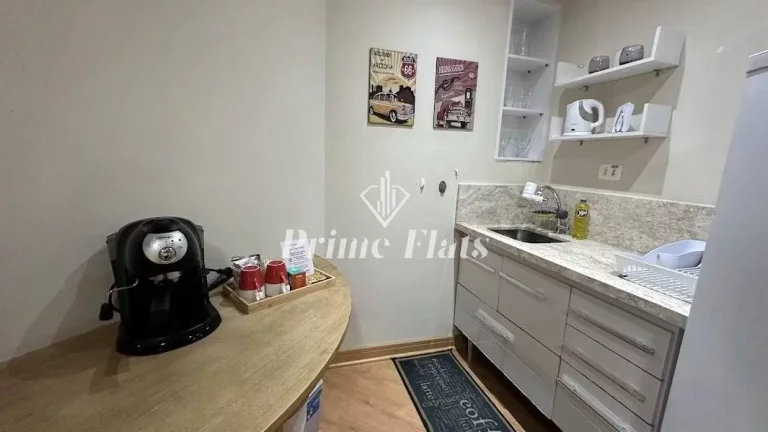 Imagem Flat disponível para venda no Hotel Bienal Suítes, com 28m², 1 dormitório e 1 vaga