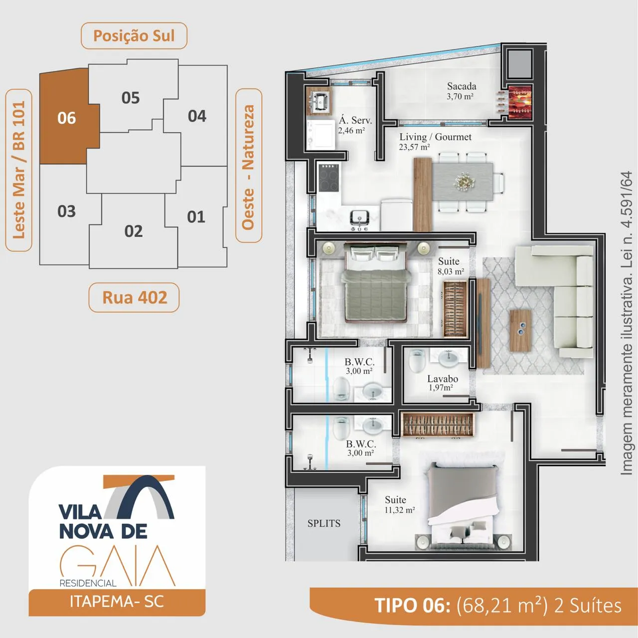 Imagem Apartamento à venda com 68.21m2 por R$ 800.000,00
