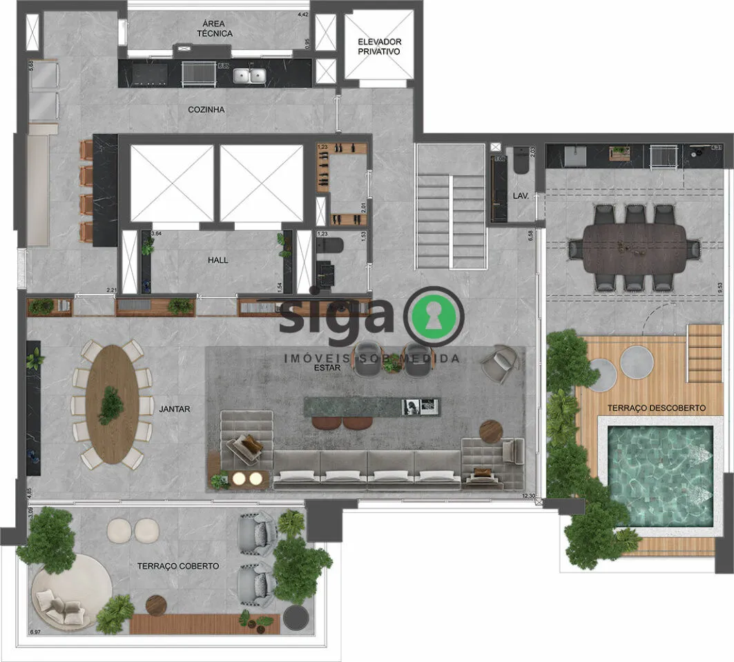 Imagem Apartamento Duplex 420 m² Alto Padrão com 3 Suítes e 5 Vagas vizinho do Ibirapuera