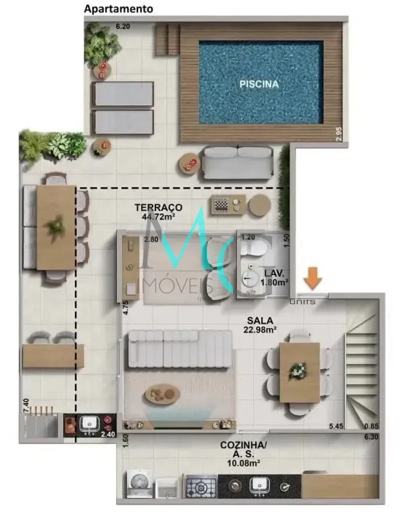 Imagem Cobertura Duplex à venda 3 Quartos 3 Suites 2 Vagas 178.22M² Barra da Tijuca Rio de Janeiro - RJ | Aurora