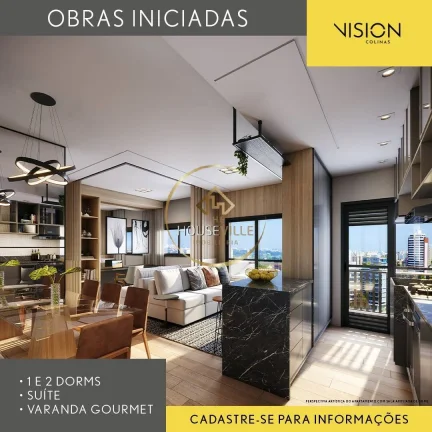 Imagem Apartamento 2 Dormitórios ( 1 Suíte), Móveis Planejados, Vision Colinas.