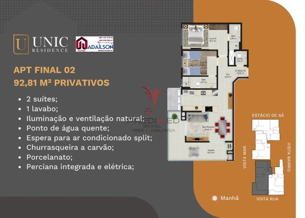 Imagem Unic Residence Apartamentos 2 suítes à venda SAO JOSE SC BRASIL