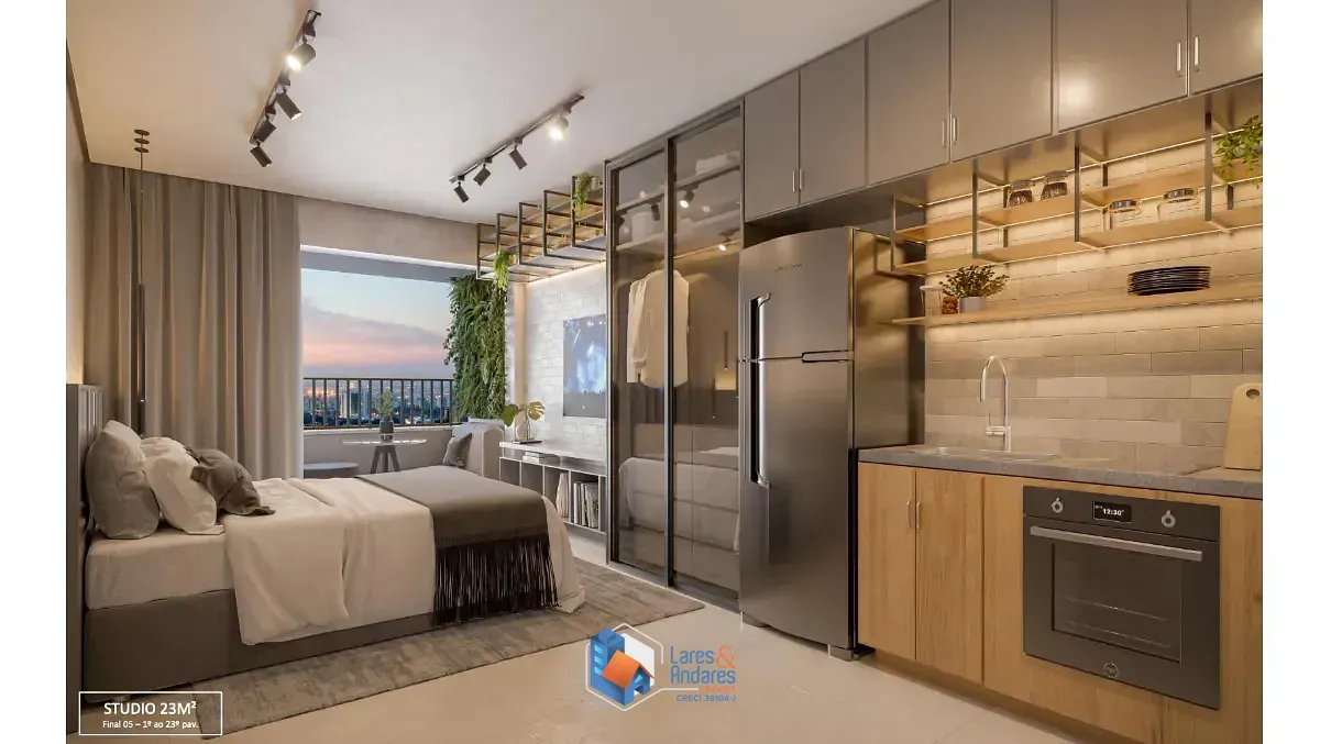 Imagem Apartamento para venda em Cidade Monções com 1 quarto, sendo 1 suíte, 24m²
