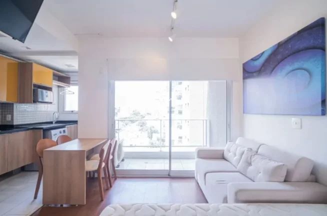 Imagem Studio para locação no Brooklin com 1 suíte, 1 banheiro, 1 vaga, 36m².