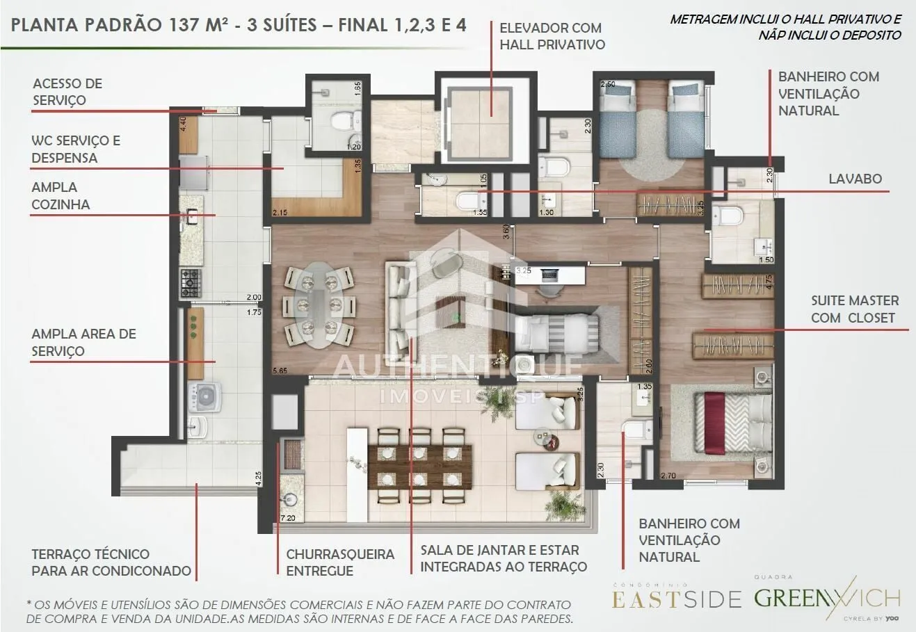 Imagem QUADRA GREENWICH - EAST SIDE - Apartamento no bairro Chácara Santo Antônio à venda