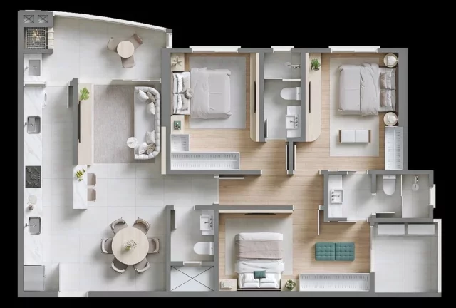 Imagem Pedras Preciosas - Fase 1 - Apartamento à venda no bairro Ressacada - Itajaí/SC
