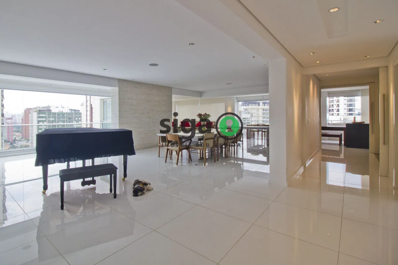 Imagem partamento De Luxo Mobiliado À Venda No Campo Belo | 442 m² | Andar Alto | 4 Suítes | 6 Vagas | Club