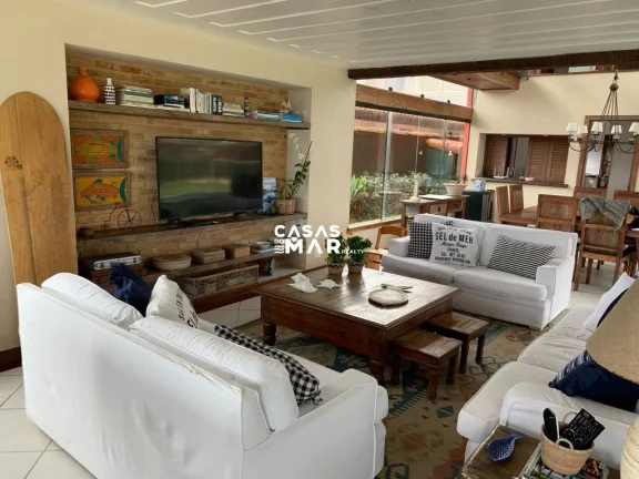 Imagem Casa de Luxo à Beira-Mar em Búzios, Condomínio Camurupim na Praia Rasa: 6 Quartos, 6 Suítes, 4 Salas - Segurança e Conforto!