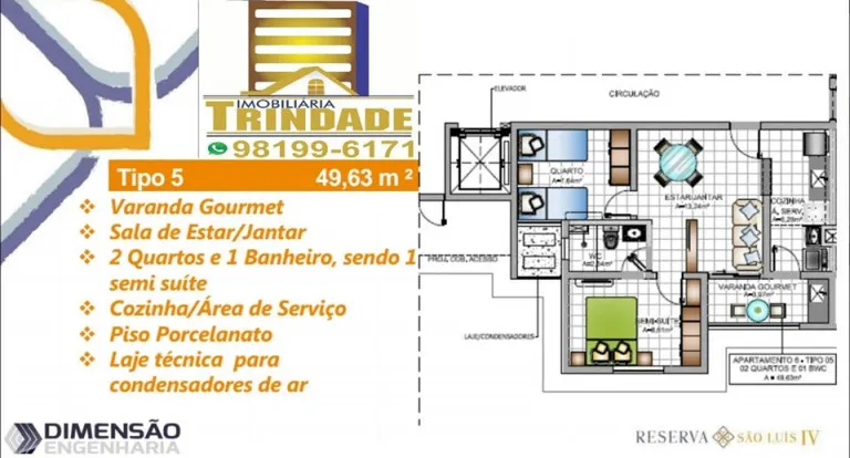 Imagem Apartamento com 2 Quartos à Venda, 55 m² em Jardim Eldorado - São Luís