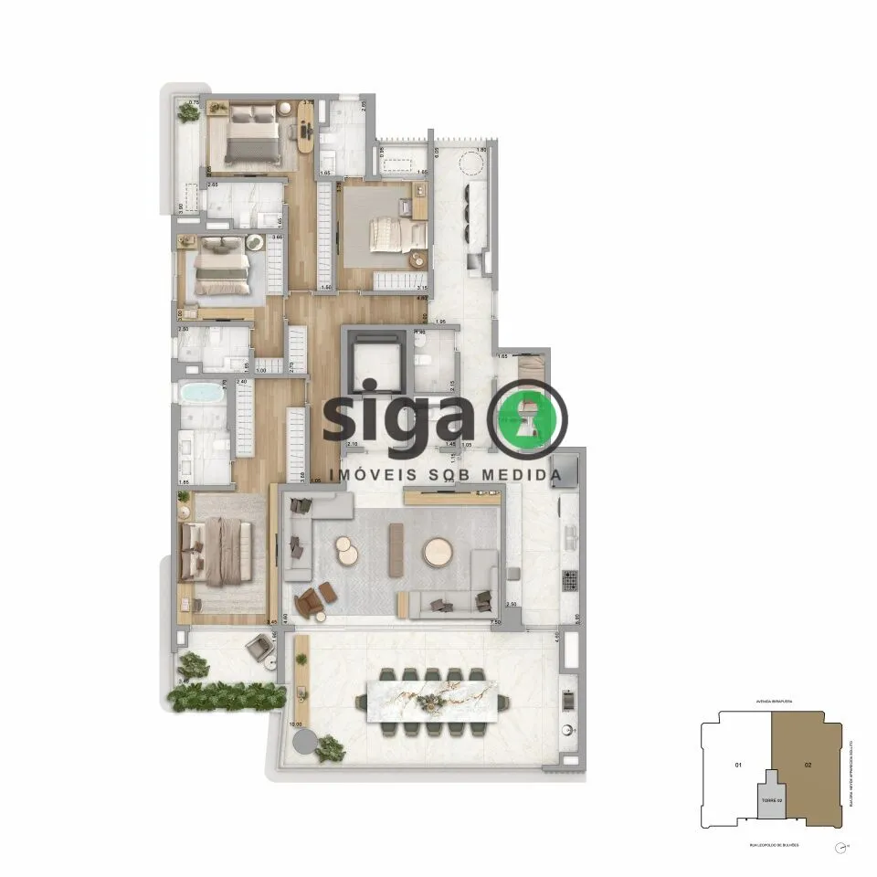 Imagem Apartamento para venda na Vila Clementino 04 suítes, São Paulo - SP