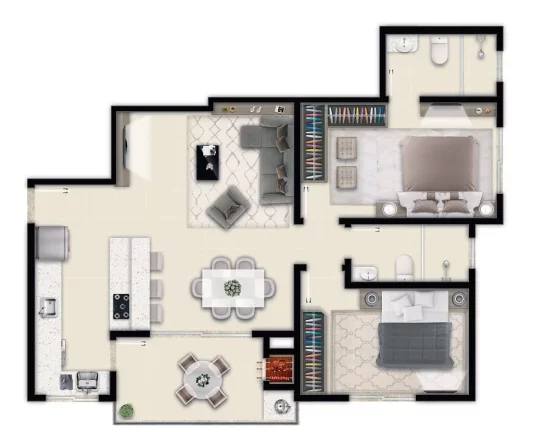 Imagem Acqua - Residencial - Apartamento à venda no bairro Pagani - Palhoça/SC