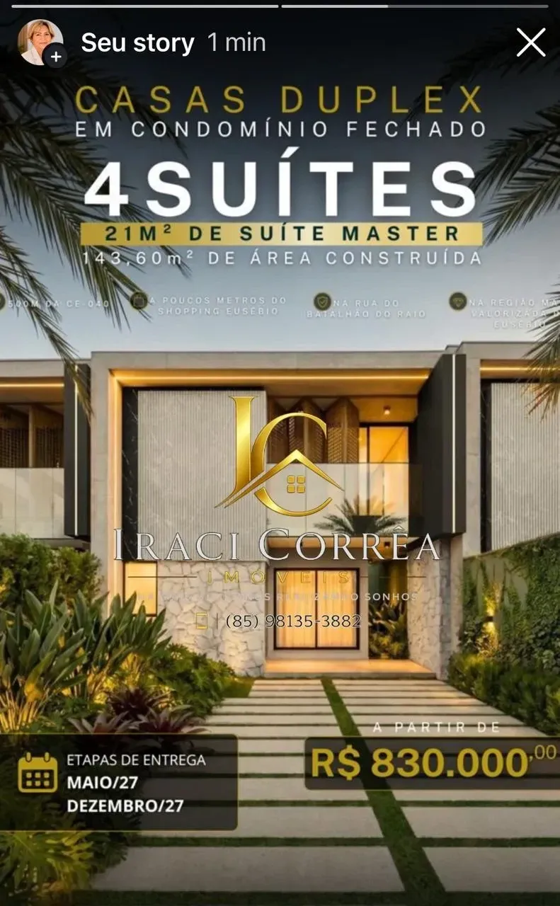 Imagem Casa de Condomínio com 4 Quartos à Venda, 144 m² em Coité - Eusébio