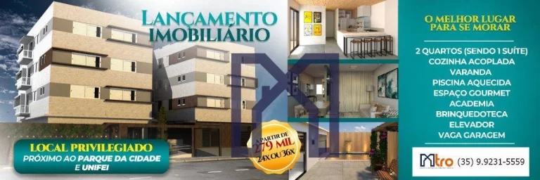 Imagem Apartamento com 2 dormitórios à venda, 60 m² por R$ 310.000,00 - Cruzeiro - Itajubá/MG
