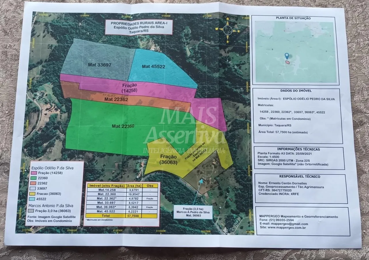 Imagem Área de Terreno com 57,75 Hectares em Taquara/RS
