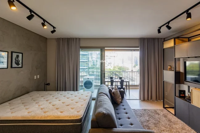 Imagem Apartamento à venda em São Paulo-SP, Itaim Bibi: 1 quarto, 1 sala, 1 banheiro, 1 vaga de garagem, 48m². Venha conferir!