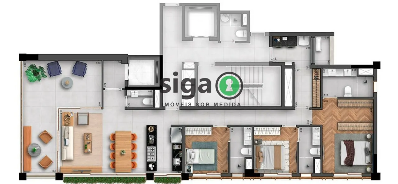 Imagem Apartamento para venda no Itaim 03 suítes, São Paulo - SP