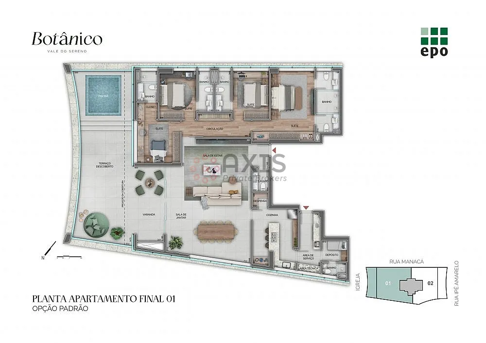 Imagem Apartamento 4 quartos no Vale do Sereno - Lazer completo
