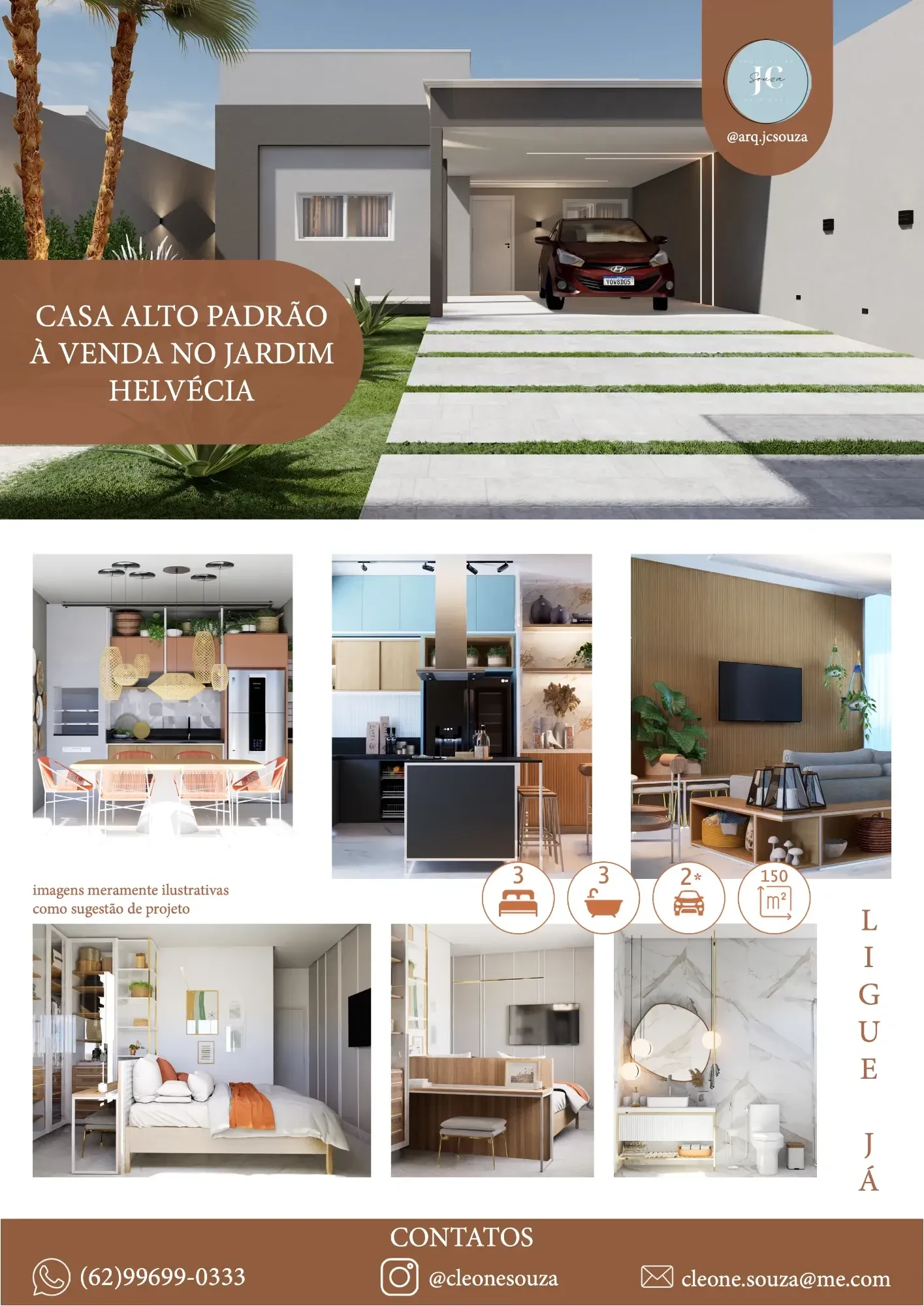 Foto do imóvel: Casa com 3 Quartos à Venda, 149 m² em Jardim Helvécia - Aparecida de Goiânia em Avenida Caraiba