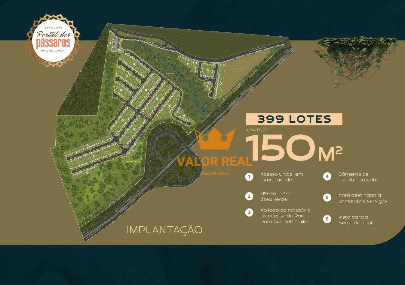 Imagem Lançamento. Portal dos Pássaros, Desc. 20% Medeiros, Área Útil a partir de 187 m2, R$ 182 mil.