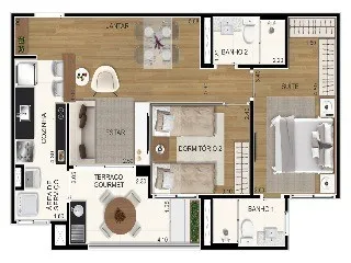 Imagem Apartamento à venda com 2 quartos em Vila Pires Santo André SP