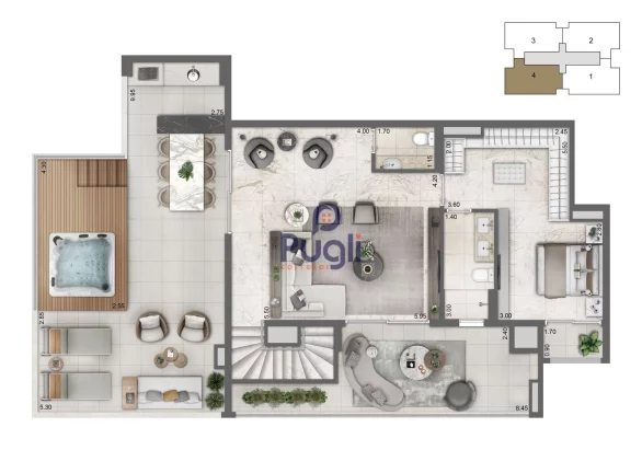 Imagem Cobertura Duplex a Venda no ISLA BY CYRELA em Santo Amaro, São Paulo, SP | 267m2 - 4 Suítes - 3 Vagas Fixas