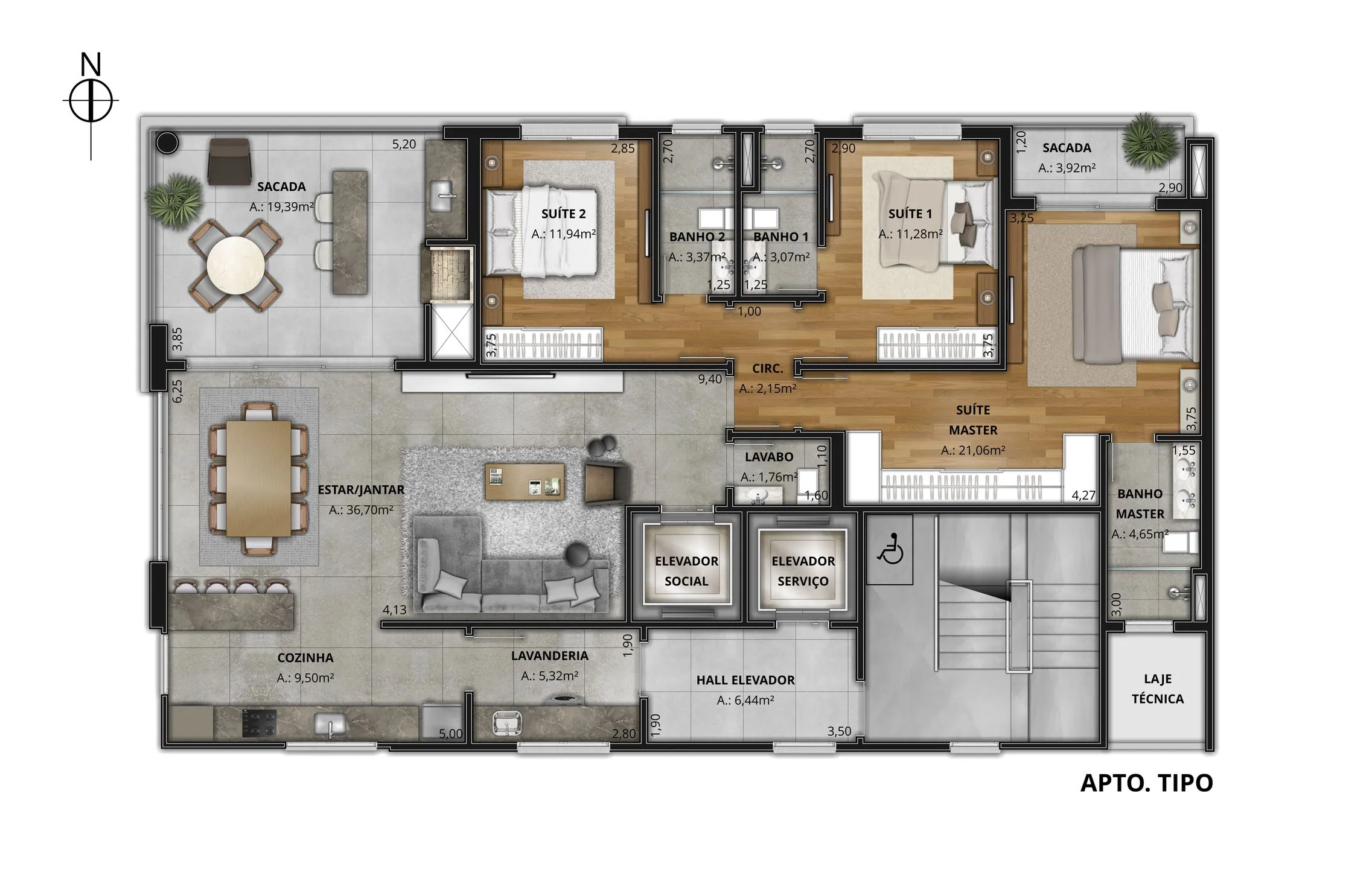 Imagem Apartamento à venda em Caxias do Sul, Panazzolo, com 3 quartos, 154m2