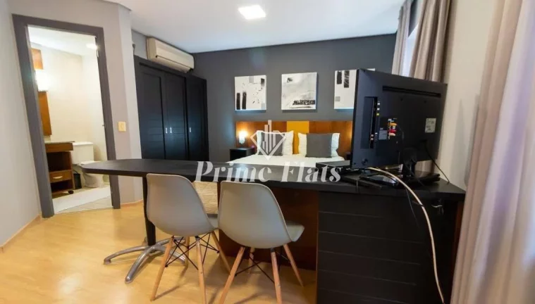 Imagem Flat disponível para locação no Mercure São Paulo Moema Times Square Hotel, com 30m², 1 dormitório e 1 vaga de garagem
