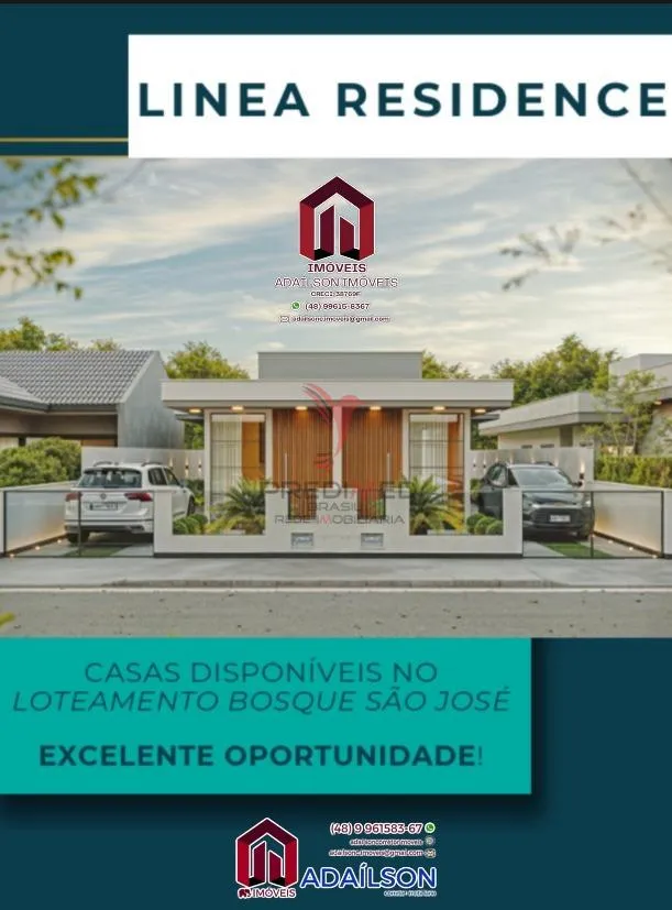 Imagem CASA MODERNA 2 DORMITÓRIOS BAIRRO FORQUILHAS EM SAO JOSE SC BRASIL