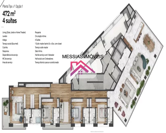 Imagem APARTAMENTOS DE 4 SUITES E 4 VAGAS - ARBOREA ITAIM