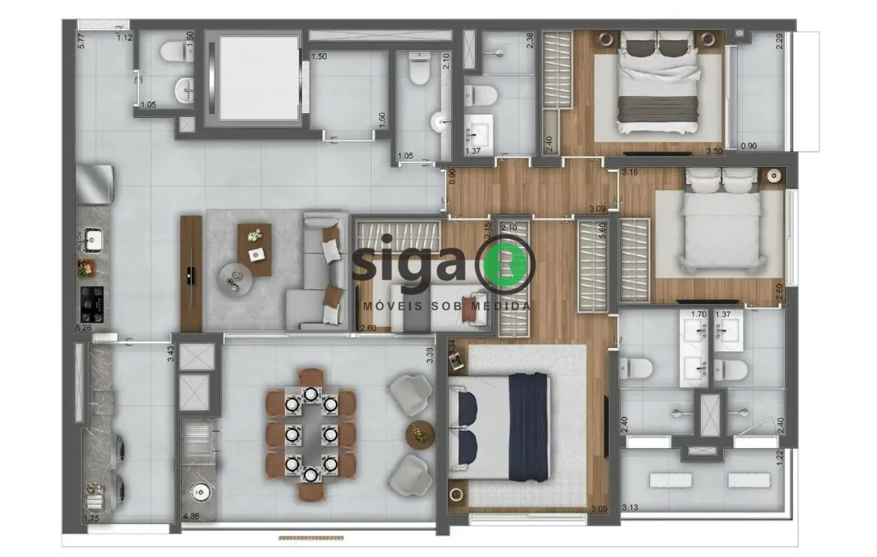 Imagem Apartamento para venda em Pinheiros 04 dormitórios, São Paulo - SP