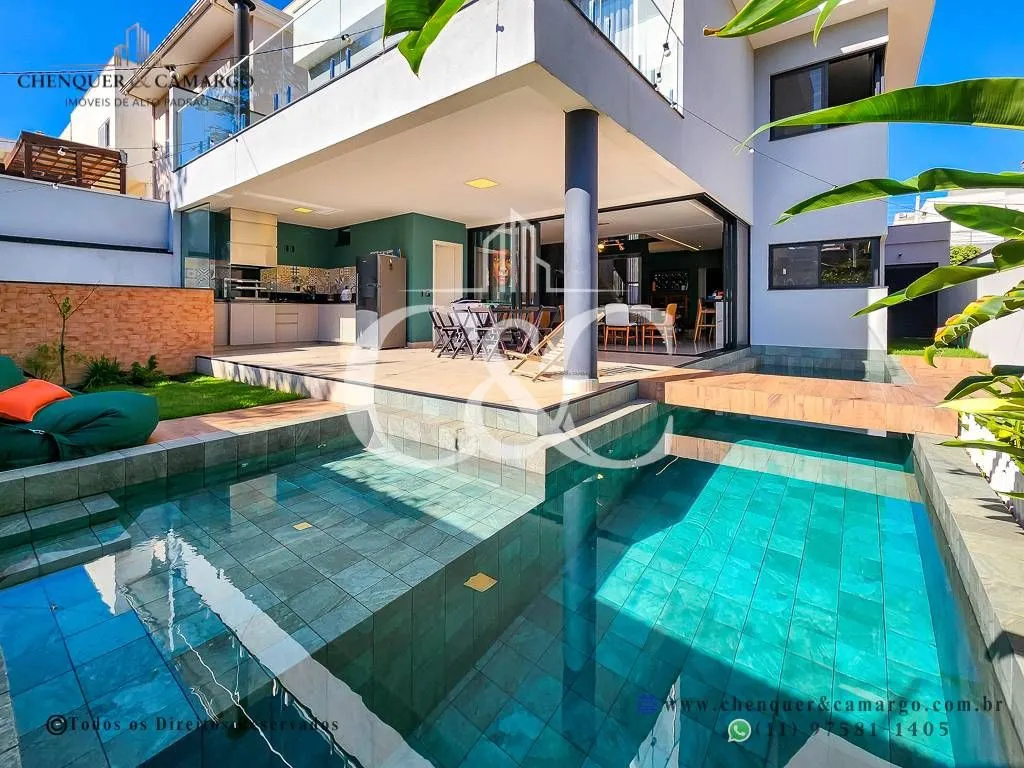 Imagem Casa à venda no Village das Flores Jundiaí, nova, mobiliada, 3 suítes e piscina