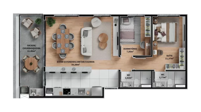 Imagem Varandas 20 de Setembro - Apartamento à venda no bairro Coronel Nassuca - Guaíba/RS