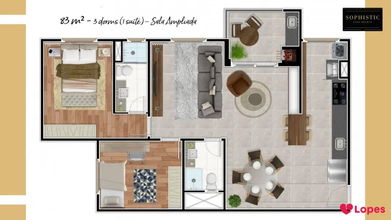 Imagem Apartamento com 3 Quartos à Venda, 83 m² em Casa Branca - Santo André