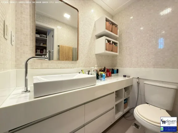Imagem APARTAMENTO ALTO PADRÃO COM VISTA MAR EM PATAMARES  155M², 3 VAGAS, FINAMENTE DECORADO