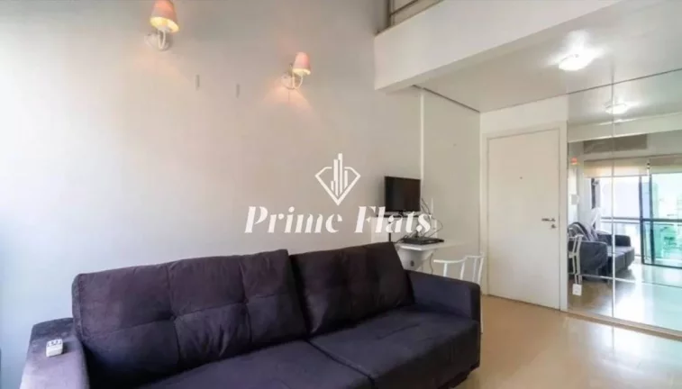 Imagem Flat disponível para venda no International Duplex Residence em Moema, com 42m², 1 dormitório e 1 vaga de garagem