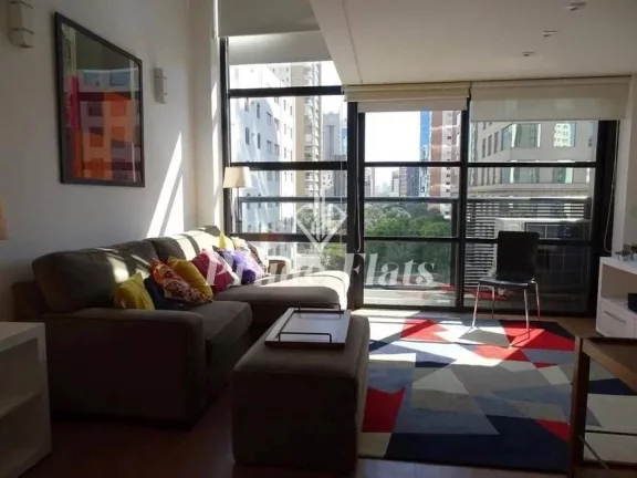 Foto do imóvel Flat disponível para venda no Condomínio Edifício Urbano Duplex na Vila Nova Conceição, com 42m², 1 dormitório e 1 vaga de garagem em Rua Doutor Eduardo de Souza Aranha