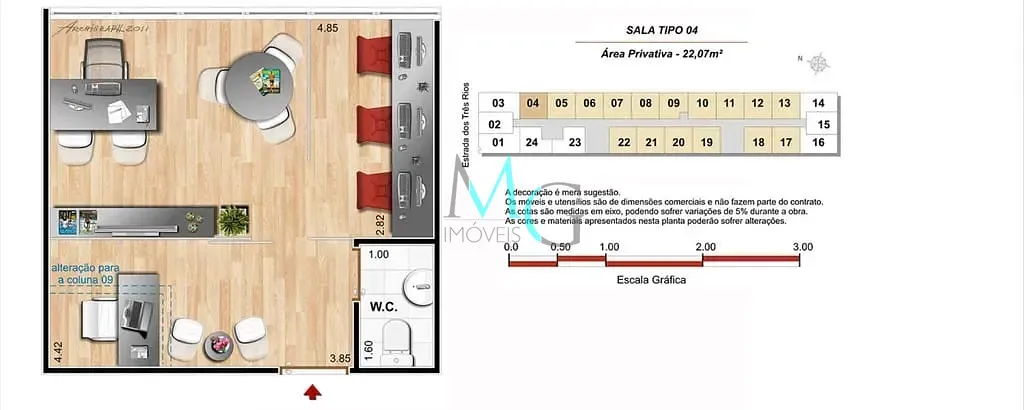 Imagem Sala à venda 1 Vaga 22.07M² Freguesia (Jacarepaguá) Rio de Janeiro - RJ